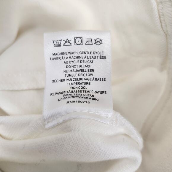 Retrofete Ada Denim Jacket White Puff Sleeve Size XL NWT Gold Tone Buttons - Picture 9 of 9